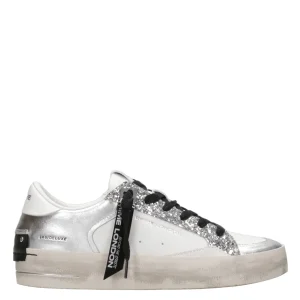 Crime | Sneakers SK8 Deluxe Bianco e Argento