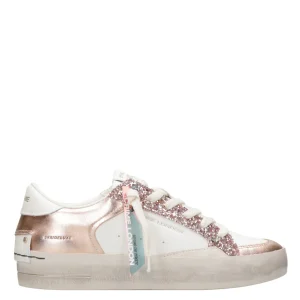 Crime | Sneakers SK8 Deluxe Bianco e Oro rosa