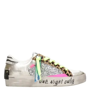 Crime | Sneakers SK8 Deluxe Argento e Leopardo
