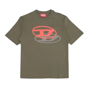 Diesel Kids | T-Shirt Tvale Over Verde Militare