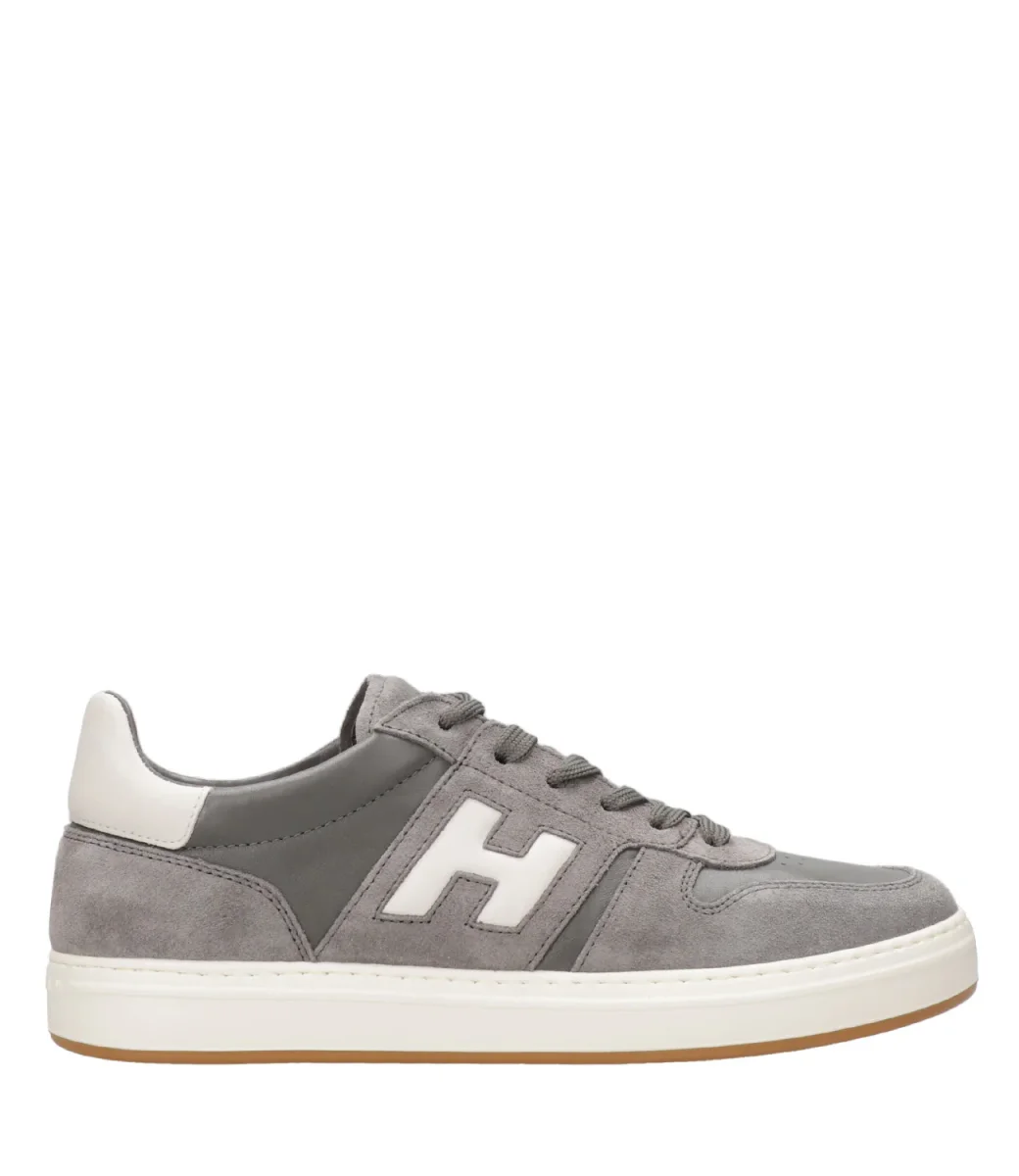 Hogan | Sneakers H668 Allacciato H Grigio e Bianco - immagine 2