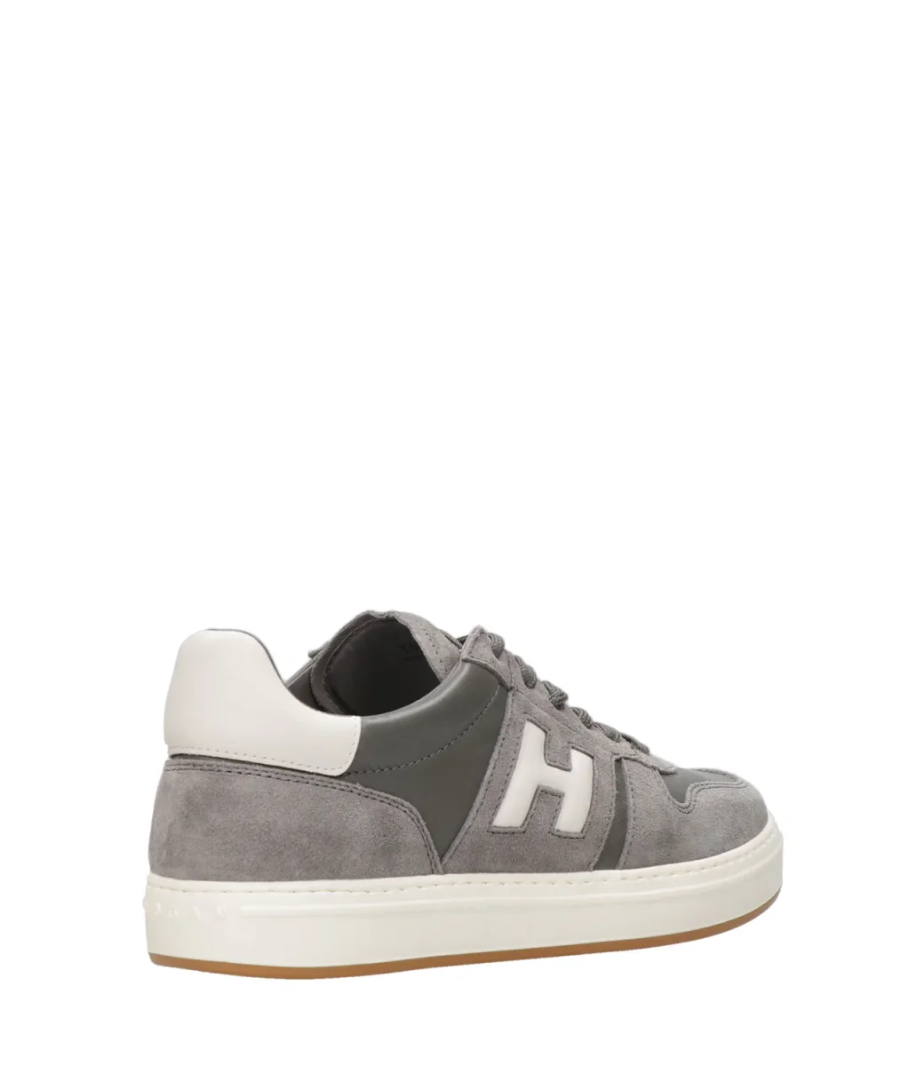 Hogan | Sneakers H668 Allacciato H Grigio e Bianco - immagine 4