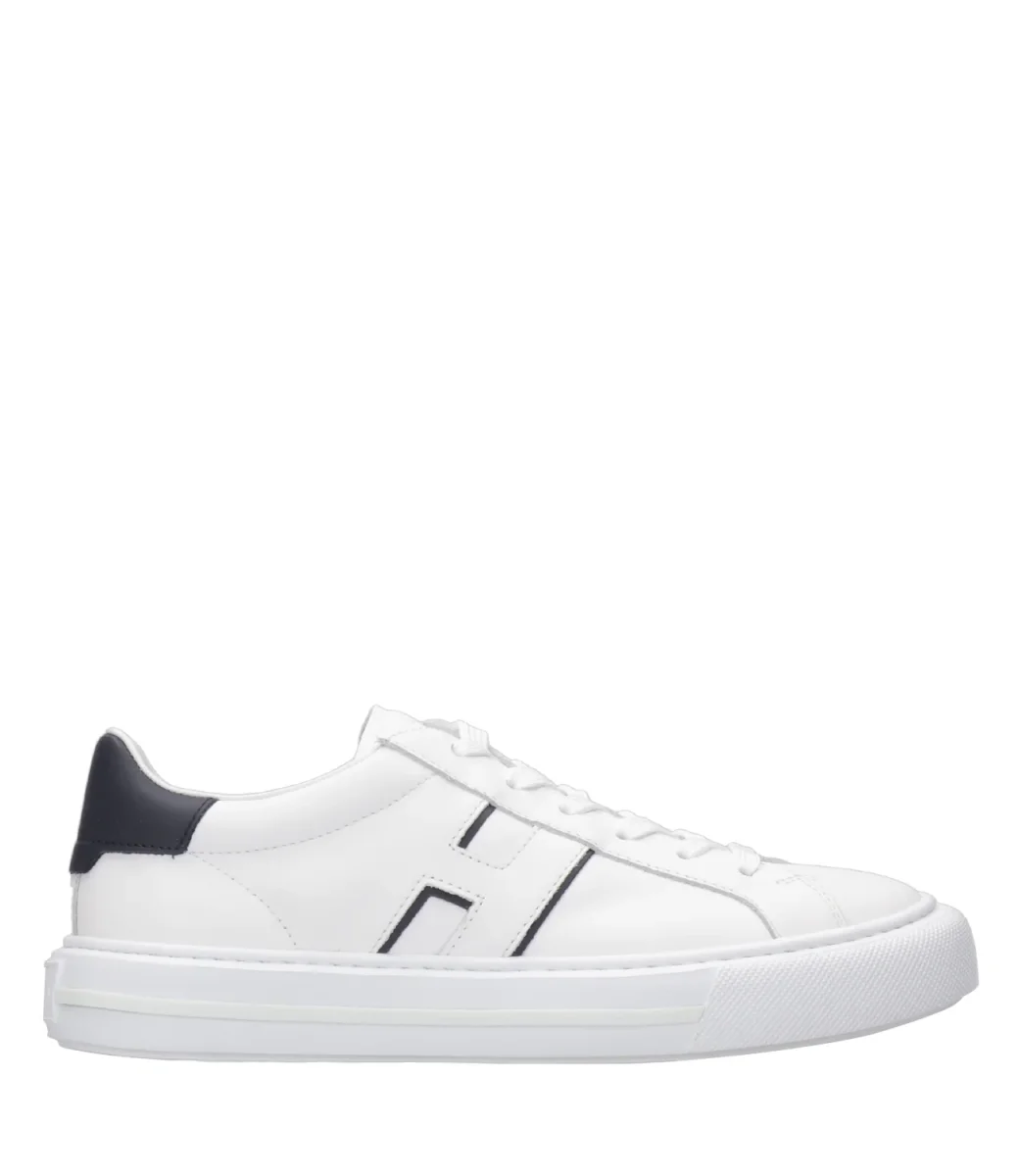 Hogan | Sneakers H691 Allacciato H Bianco e Blu notte - immagine 2