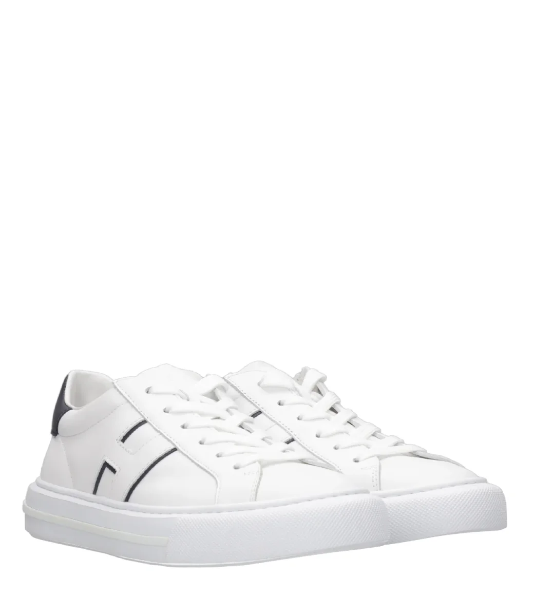 Hogan | Sneakers H691 Allacciato H Bianco e Blu notte - immagine 3