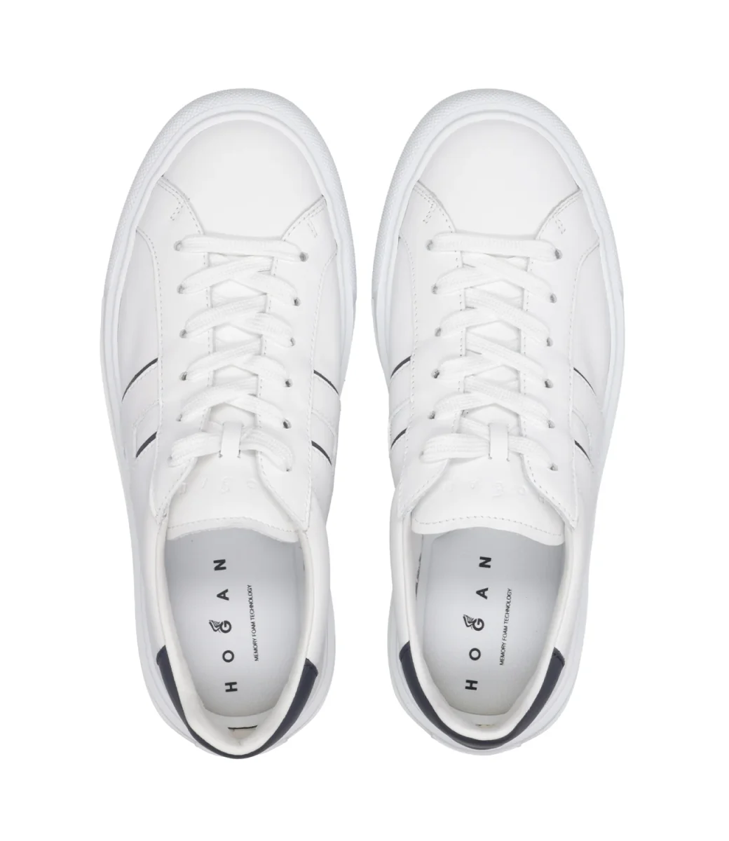 Hogan | Sneakers H691 Allacciato H Bianco e Blu notte - immagine 6