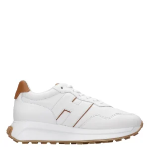 Hogan | Sneackers H641 Allacciato H Bianco e Biscotto