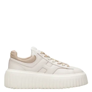 Hogan | Sneakers H-Stripes Allacciato Avorio e Beige