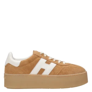 Hogan | Sneakers H698 Allacciato H Cammello e Bianco