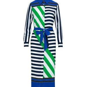 Lauren Ralph Lauren | Abito Fayella Blu Navy Bianco e Verde