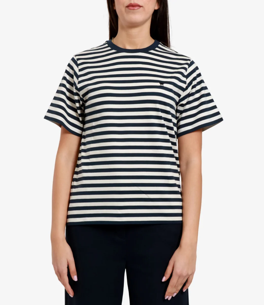Max Mara Weekend | T-Shirt Wkdvenaco Ecru e Blu - immagine 3