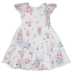 Monnalisa | Abito Bianco Rosa e Celeste