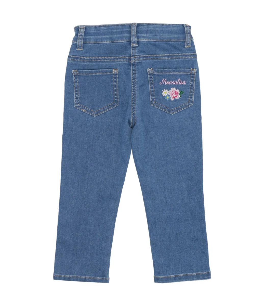 Monnalisa | Felpa Bianco Rosa e Celeste - immagine 3