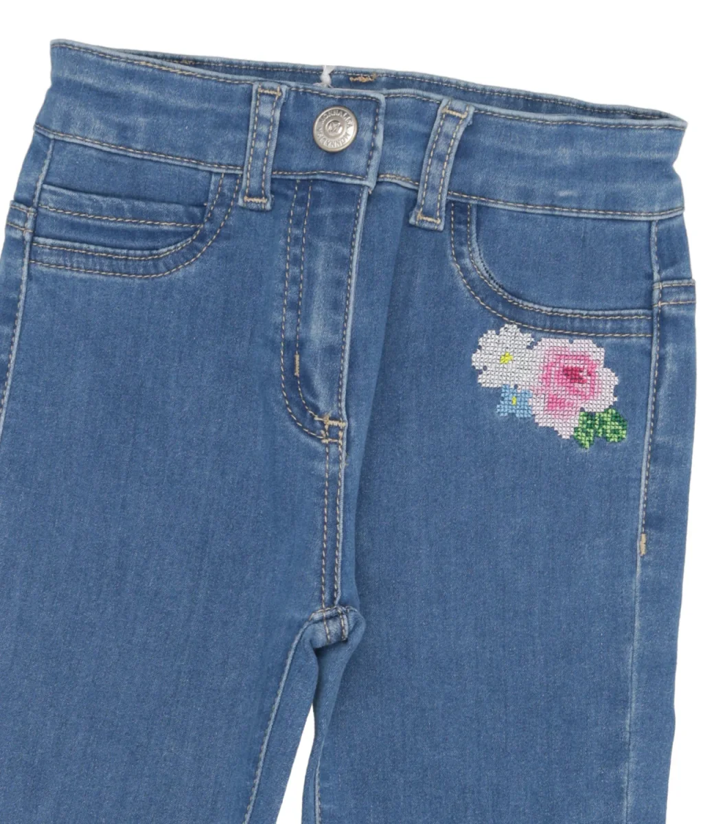 Monnalisa | Felpa Bianco Rosa e Celeste - immagine 4