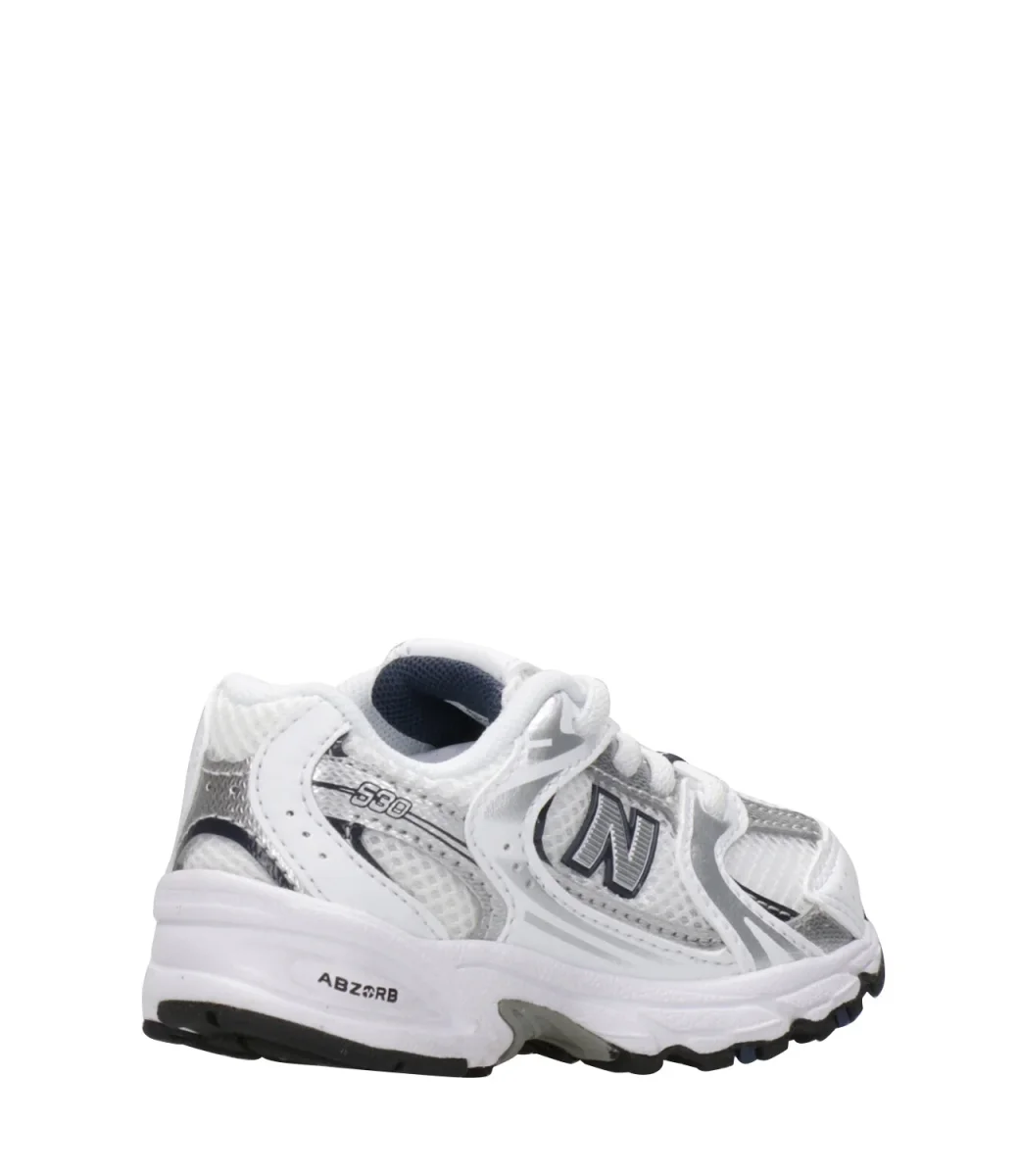 New Balance Kids | Sneakers 530 Bungee Bianco Argento e Blu - immagine 4