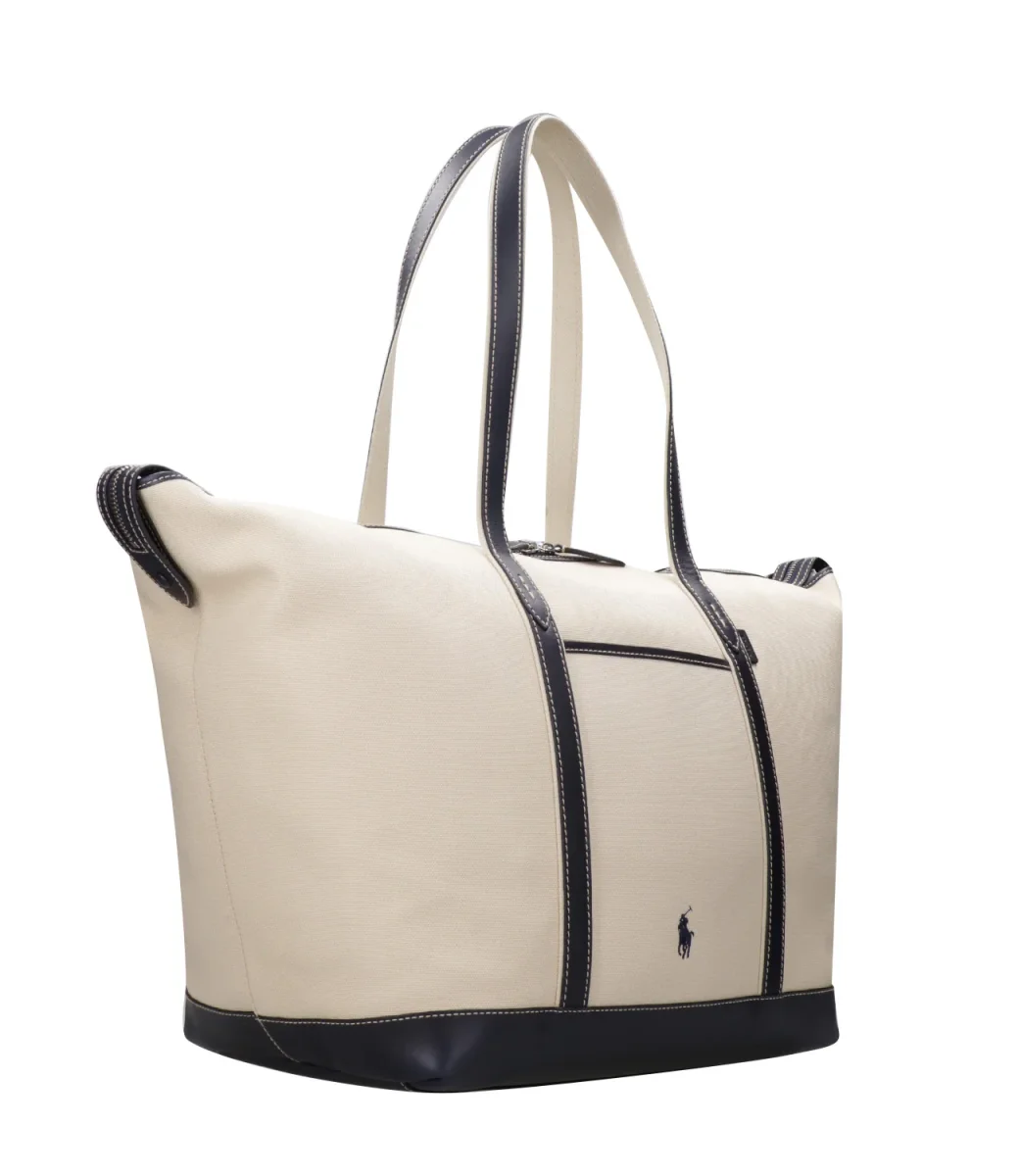 Polo Ralph Lauren | Borsa a Spalla Ecru e Blu Navy - immagine 3