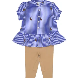 Ralph Lauren Childrenswear | Set Camicia e Pantalone Royal e Corda