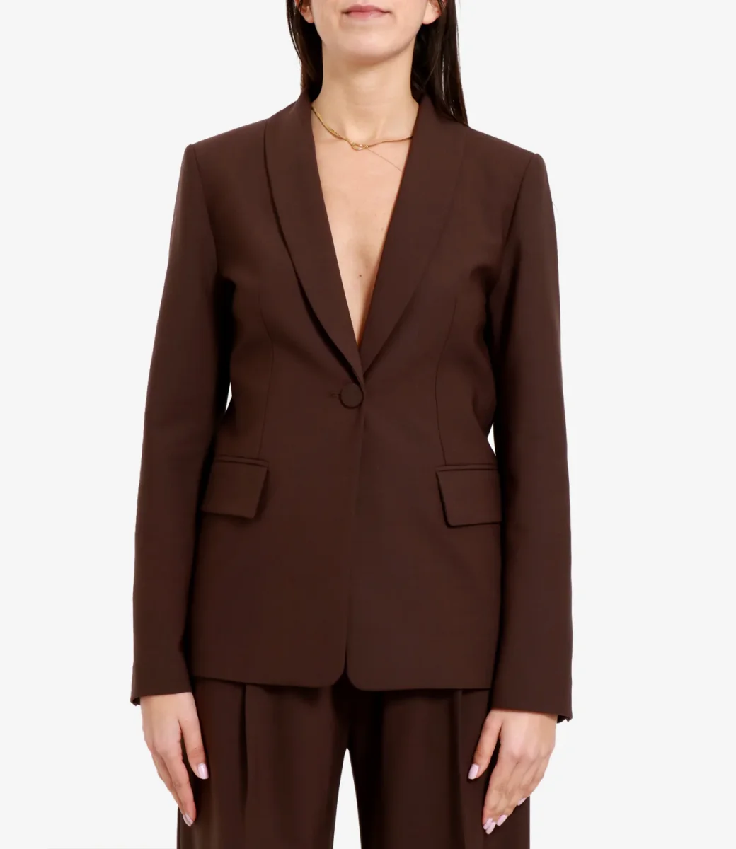 Semicouture | Giacca Cipriana Cioccolato - immagine 3