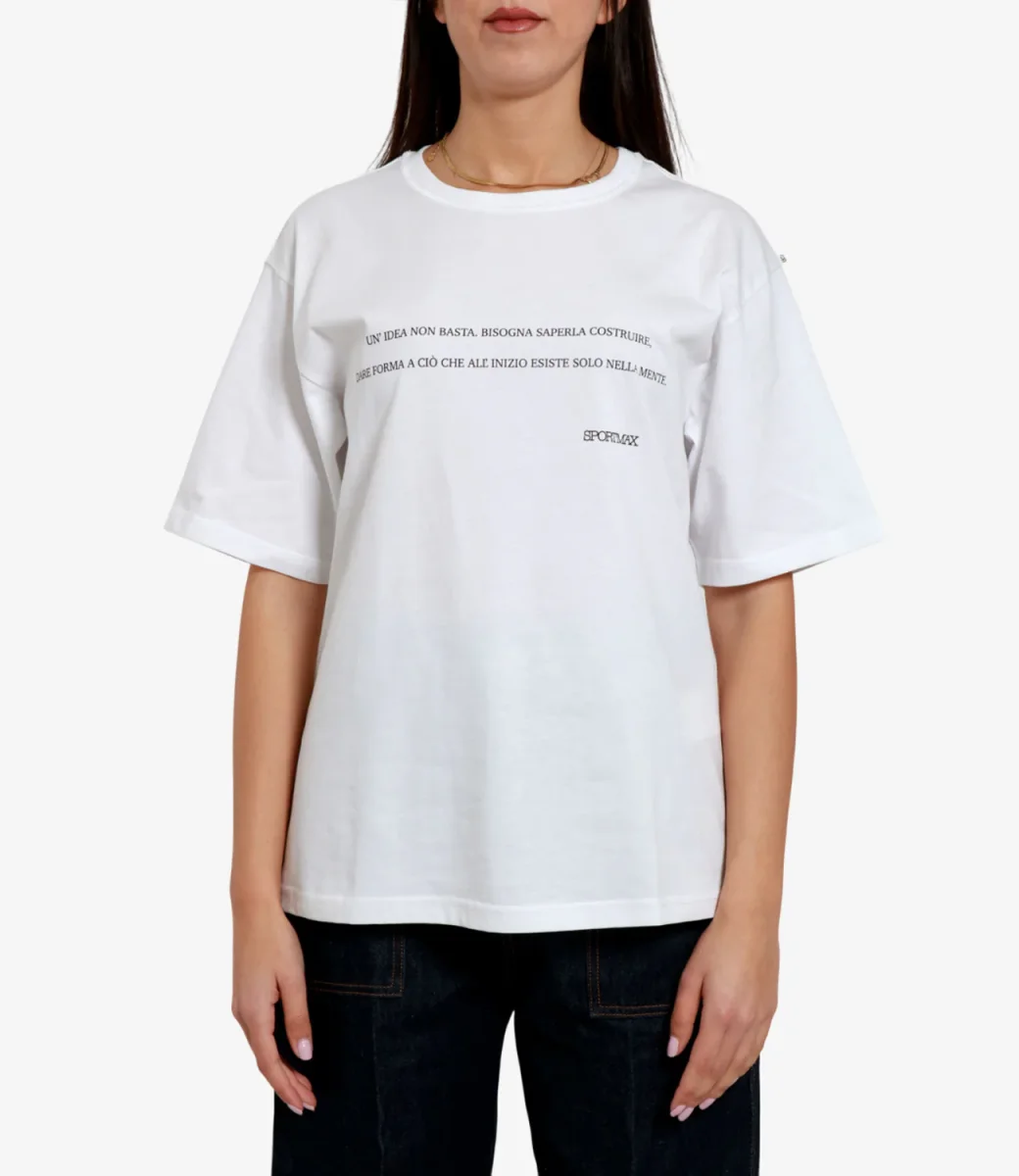 Sportmax | T-Shirt Spdquiete Bianco ottico - immagine 3