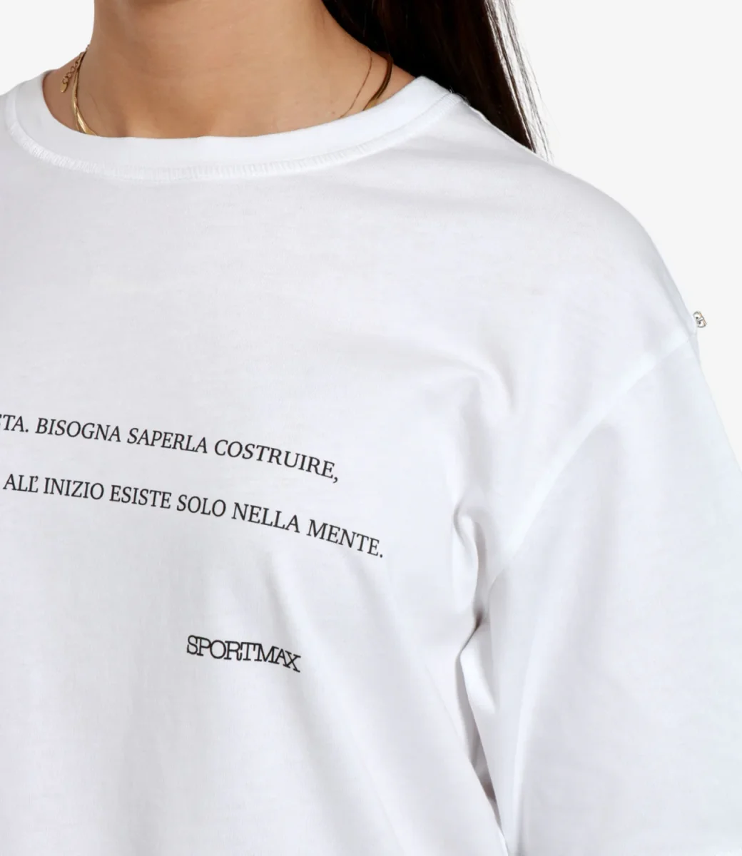 Sportmax | T-Shirt Spdquiete Bianco ottico - immagine 5