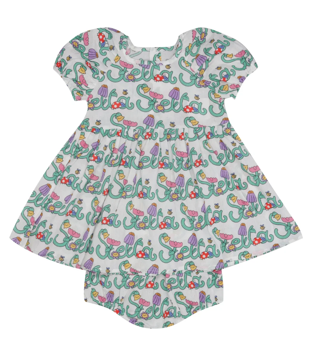 Stella McCartney Kids | Abito Avorio e Verde